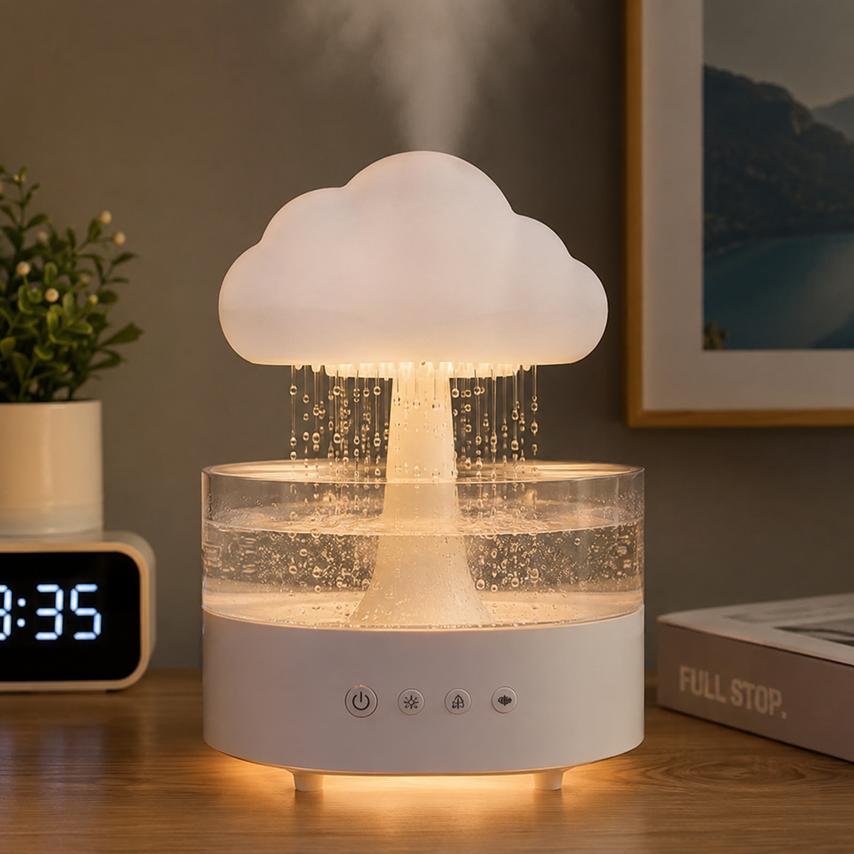 Cloud Rain Humidifier & Aromatherapy Diffuser | LED Night Light