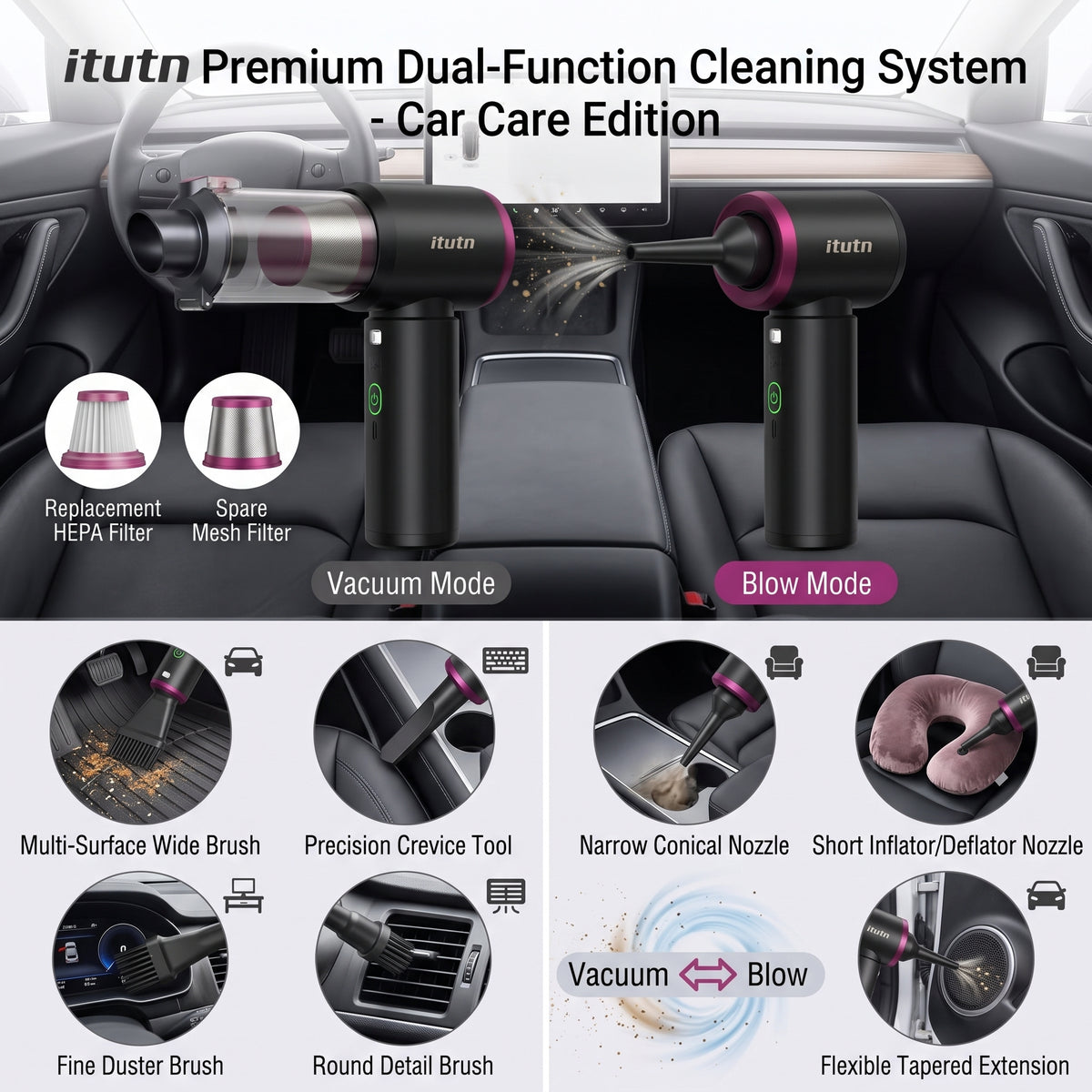 Mini Portable Vacuum Cleaner – Compact & Powerful Cordless Dust Cleaner
